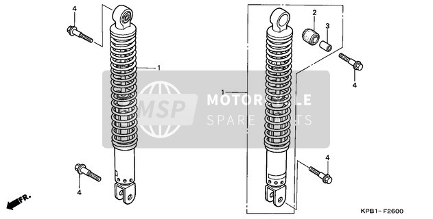 Honda NSS250 2002 Posteriore Cuscino per un 2002 Honda NSS250